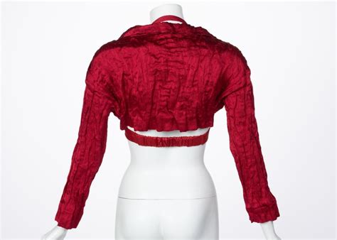 bandeau top prada|Red Silk and wool top .